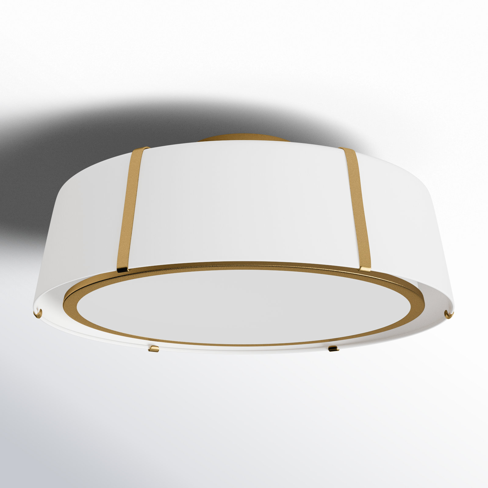 Marietta 6 Light Semi Flush Mount, Antique Gold