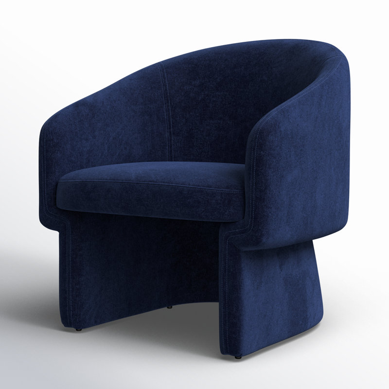 Upholstered Barrel Chair - Blue, Navy Blue