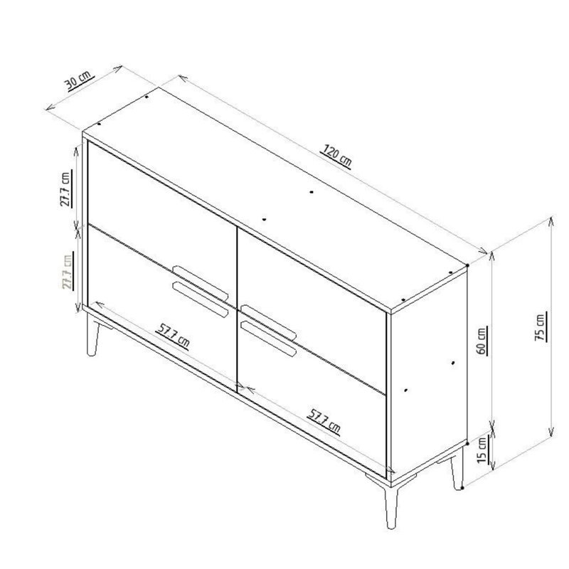 Odessa Unfinished TV Stand for TVs up to 50", Beige