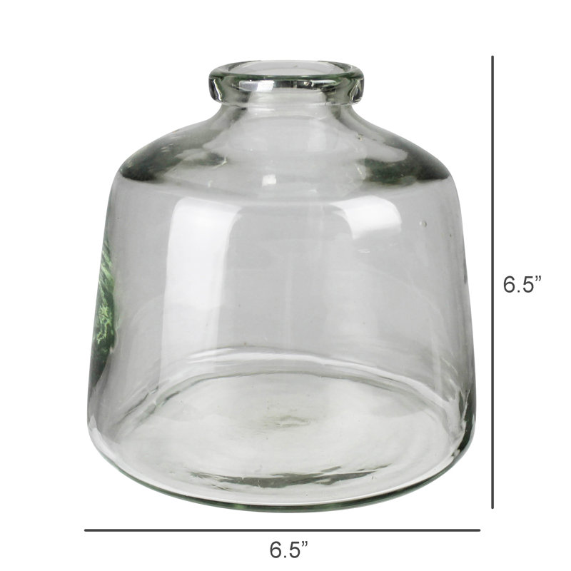 Vase en angle avec rebord roulé