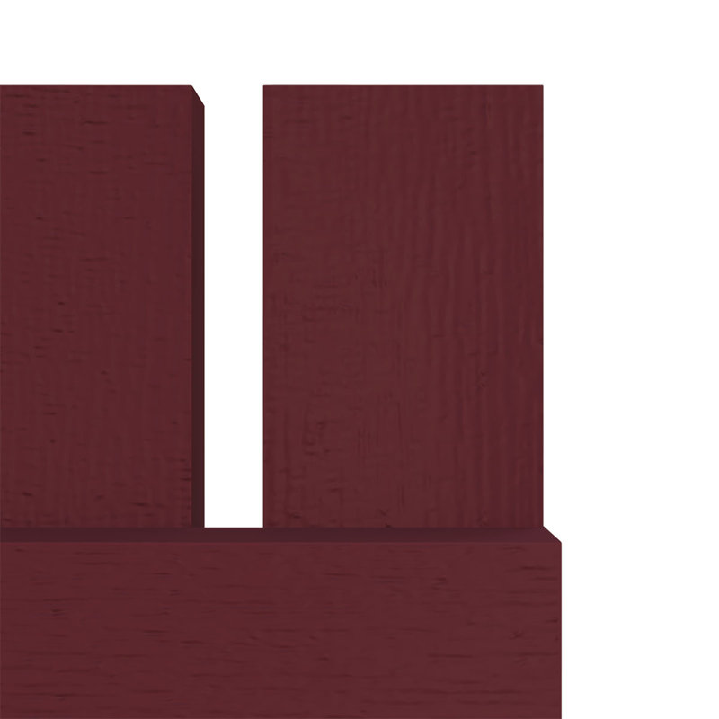 Builders Edge, paire de volets personnalisés à trois planches espacées, planche-n-lattes, 50 po, Baie rouge