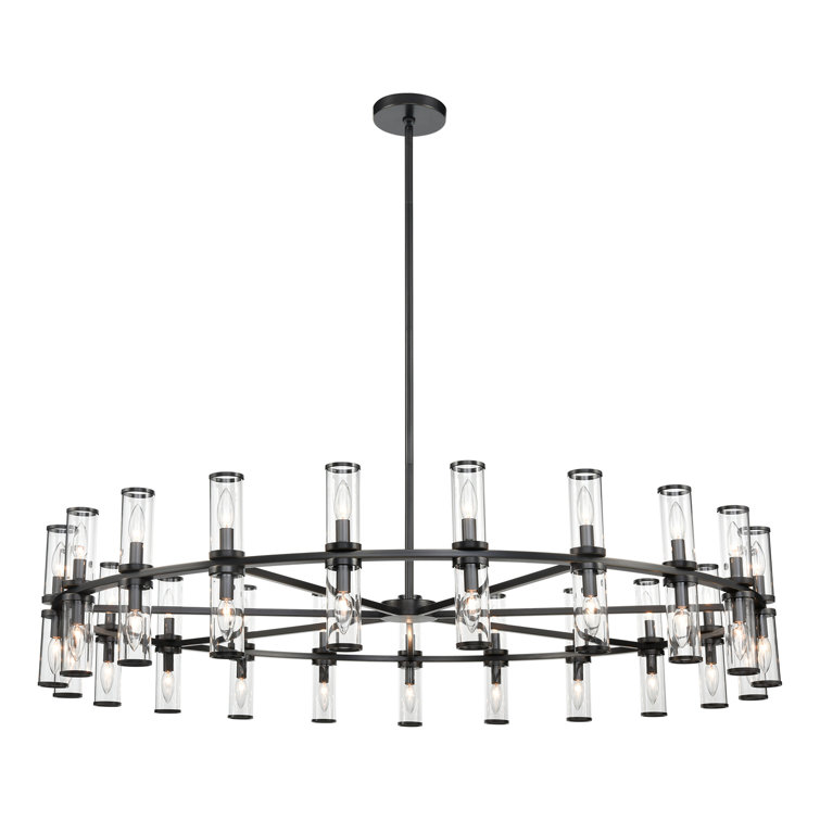 Revolve 42 - Light Dimmable Wagon Wheel Chandelier