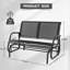 Banc de patio extérieur, dossier haut et filet respirant