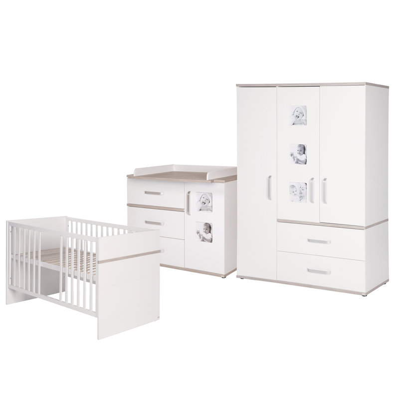 Moritz 3-Piece Nursery Furniture Set, 102 cm H x 117 cm W x 78 cm D