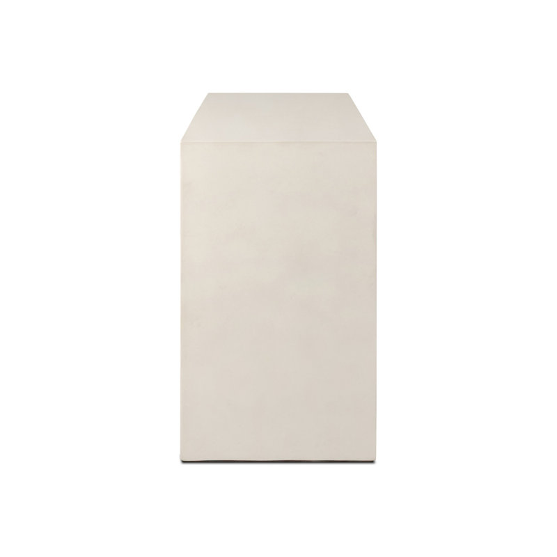 Parish Outdoor Buffet & Console Table, White Concrete