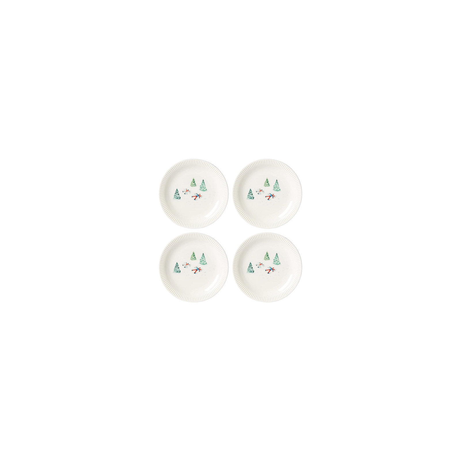 Lenox Profile Snow Day 4-Piece Accent Plate Set