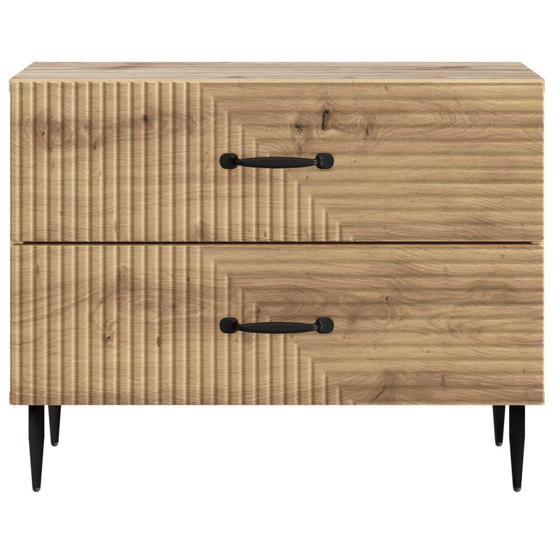 62cm W Manufactured Wood Bedside Table, Artisan Oak