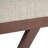 Chanelle 48"W Tweed Fabric Mid-Century Modern Ottoman Bench with Flared Tapered Legs-443695780