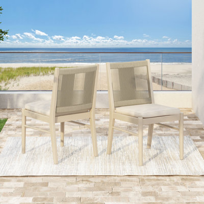 Chamaine Outdoor Dining Chair by Rosecliff Heights