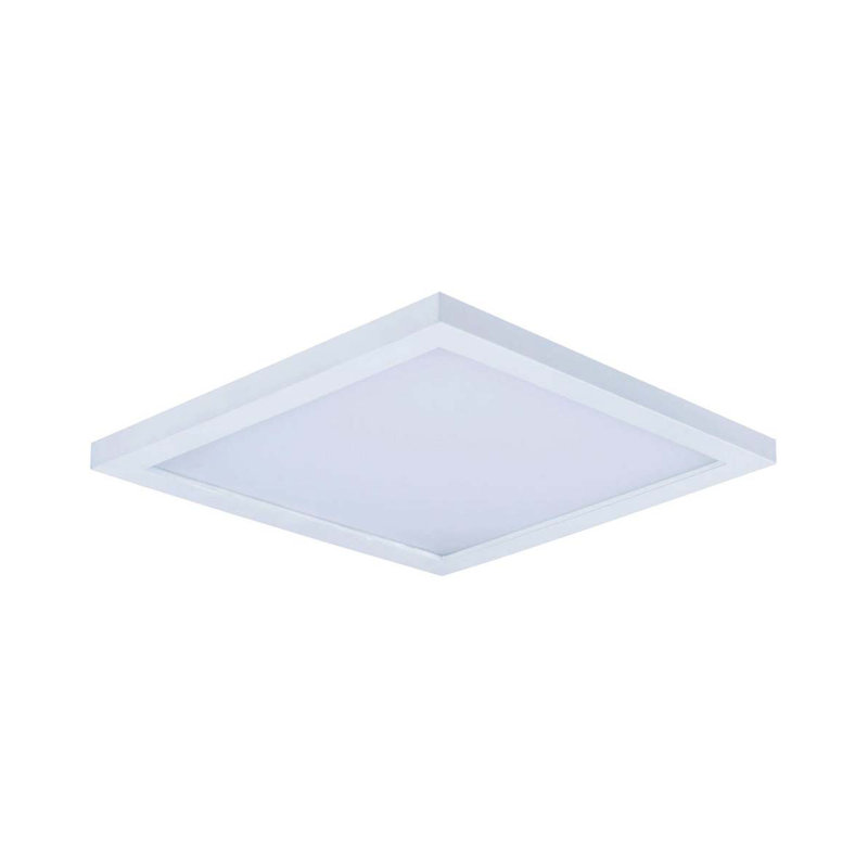 Methel LED Flush Mount, White, 0.5" H x 9" W x 9" D