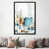 Toile encadrée de bois rustique foncé