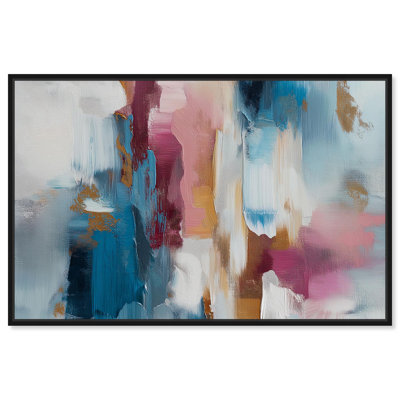 Rosy and Ocean Hues II Canvas Colourful Wall Decor by Art Remedy