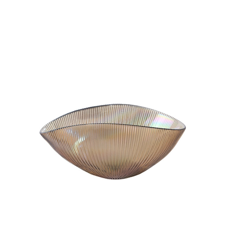 Pleated Bowl-Sandy, 5" H x 11.5" W x 7.5" D