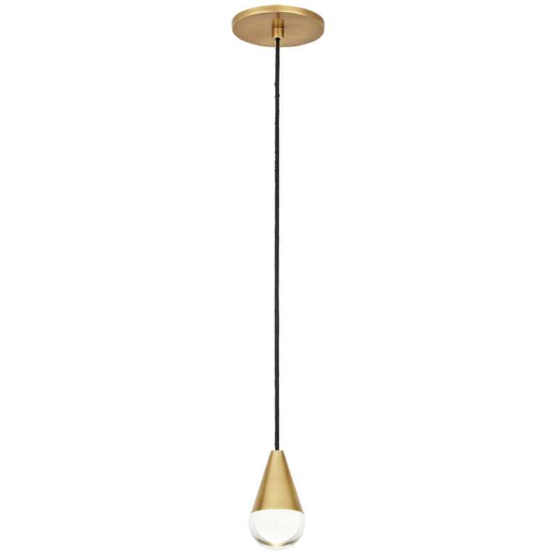 Cupola 1 - Light LED Pendant, Natural Brass
