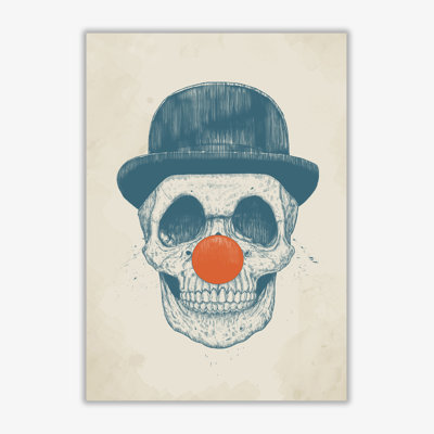 Dead Clown Skull by Mercedes Lopes Charro - Print