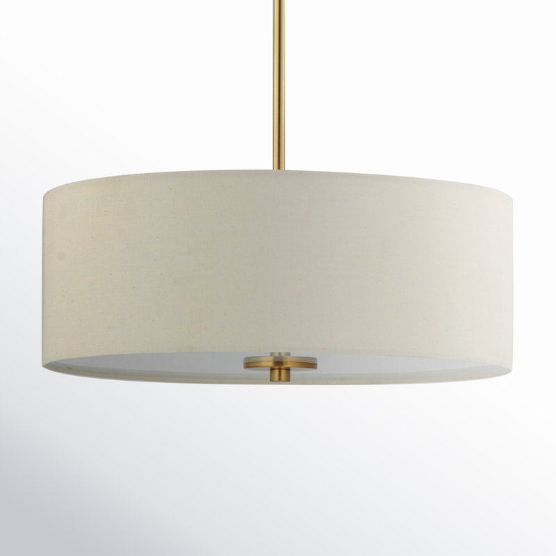 Juna 3 - Light Brass Drum Pendant