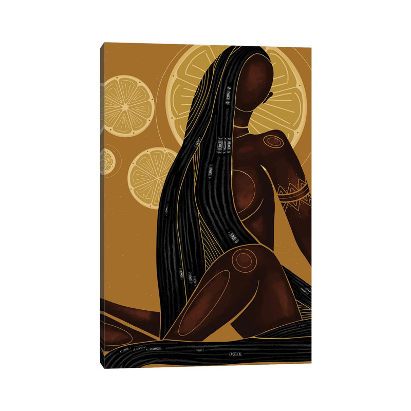 «Lemonade» par Colored Afros Art - impression sur toile tendue, H 26 po x l 18 po x 1,5 po