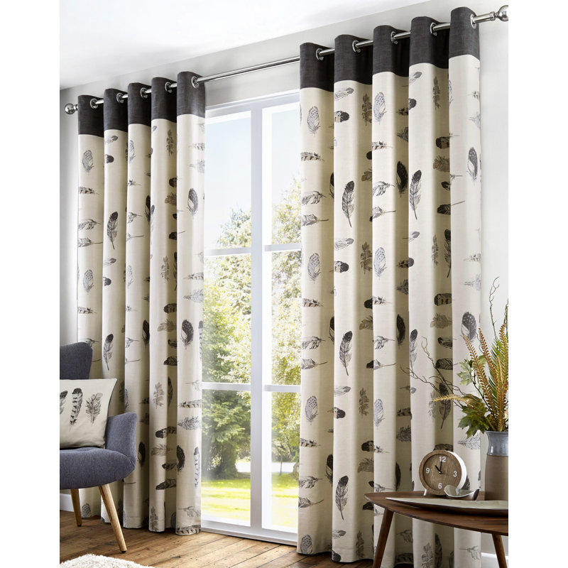 Cotton Room Darkening Curtain Pair, Width 117 x Drop 137 cm