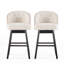 Ensemble de 2 tabourets de bar rotatifs Ogden KD, mélange de polyester confortable avec pivot à 360 degrés et structure en bois d'hévéa durable