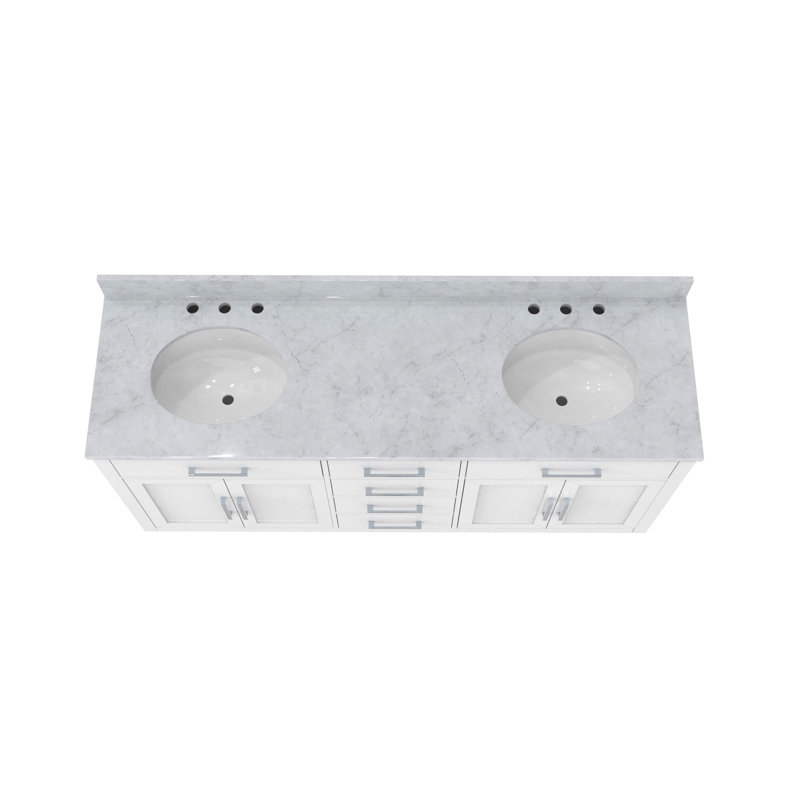 Dexterity 72" Double Bathroom Vanity Set, White