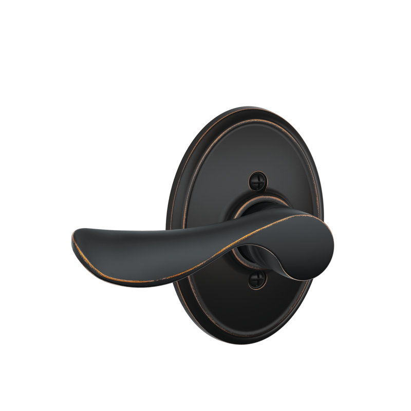Champagne Lever with Wakefield Trim Non-Turning Lock, Aged Bronze, Right Hand