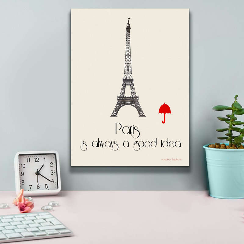 'Paris' by Jan Weiss Canvas Wall Art, 16" H x 12" W x 0.75" D