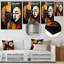 Abstrait double portrait Yin Yang - Masque africain, art mural salon-1297290733-1297290739