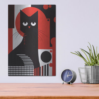 «The Abstract Cat» par Andreas Magnusson, art mural en métal