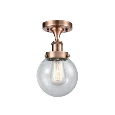 Plafonnier semi-encastré à 1 lumière 6 po Amadeu