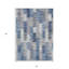 Tapis intérieur / extérieur lavable géométrique bleu marine et bleu ciel HomeRoots 3 pi x 5 pi