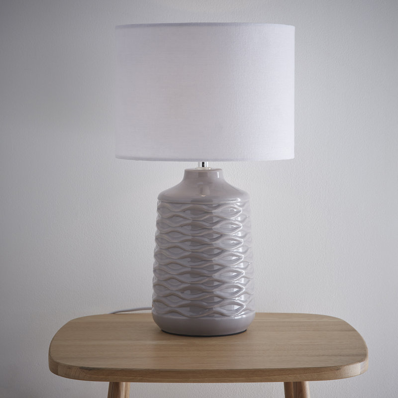 Burce Ceramic Table Lamp, Grey