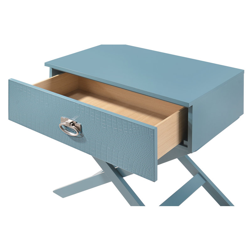 1 - Drawer Nightstand, Blue