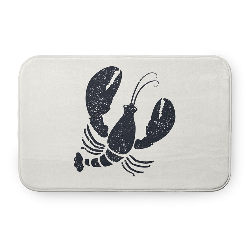 Tapis de bain Nautical Nights, L 17 po x L 24 po, Noir