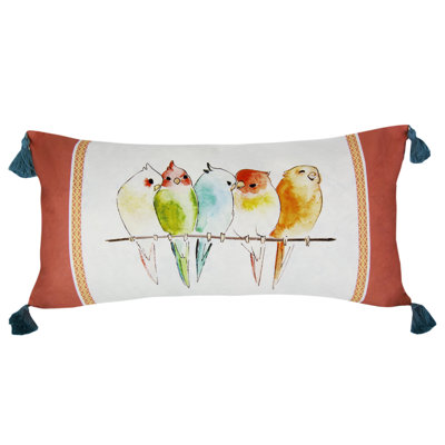 Your Lifestyle by Donna Sharp Daybreak Tasseled Birds Decor Pillow