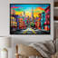 «Colorful Abstract San Francisco City», reproduction d'art sur toile-49336585-49336589
