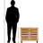 Kairo Oak Finish 3-Shelves With Two-Door Shoe Cabinet, 26.04" H X 29.77" W X 12.81" D