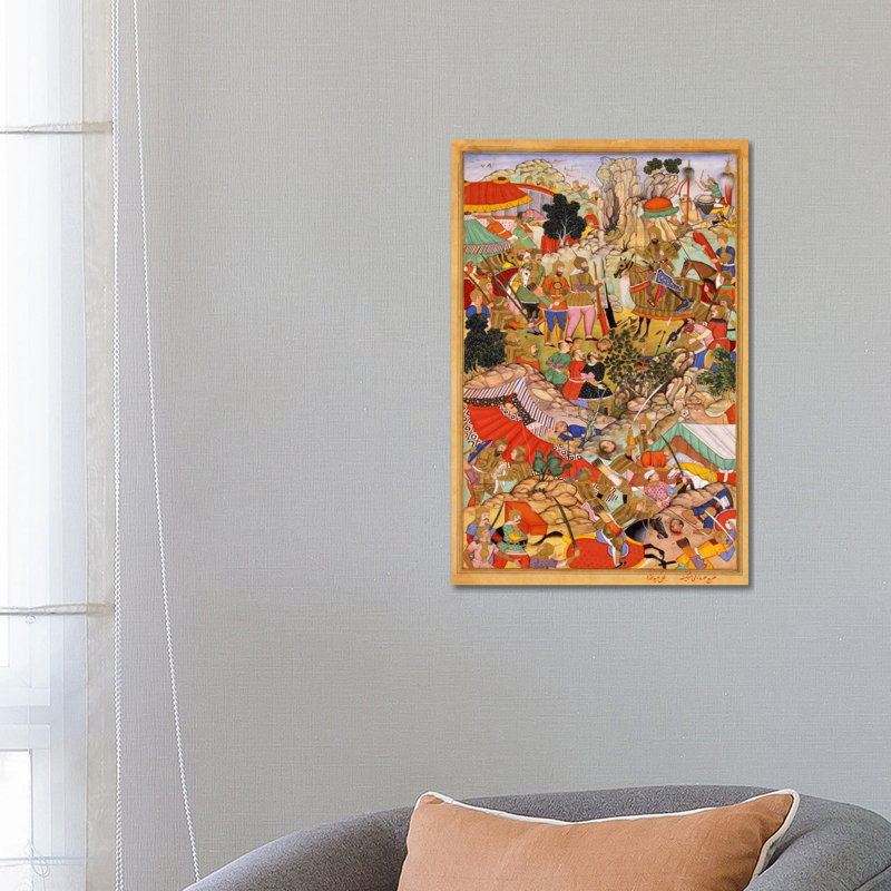 Tayang Khan Presented With Head Of Mongol Leader Ong Khan by Unknown Artist - Wrapped Canvas Painting