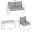 Ensemble de conversation d'extérieur avec chaises, causeuse, table et coussins Trivette-1271668688