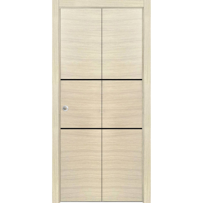 Porte pliante à panneaux en bois, 64 po x 96 po