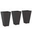 Ensemble de pots à fleurs modernes et ronds pour plantes d'intérieur et d'extérieur, ensemble de 3 pots de fleurs texturés avec trous de drainage-125533903-125533907