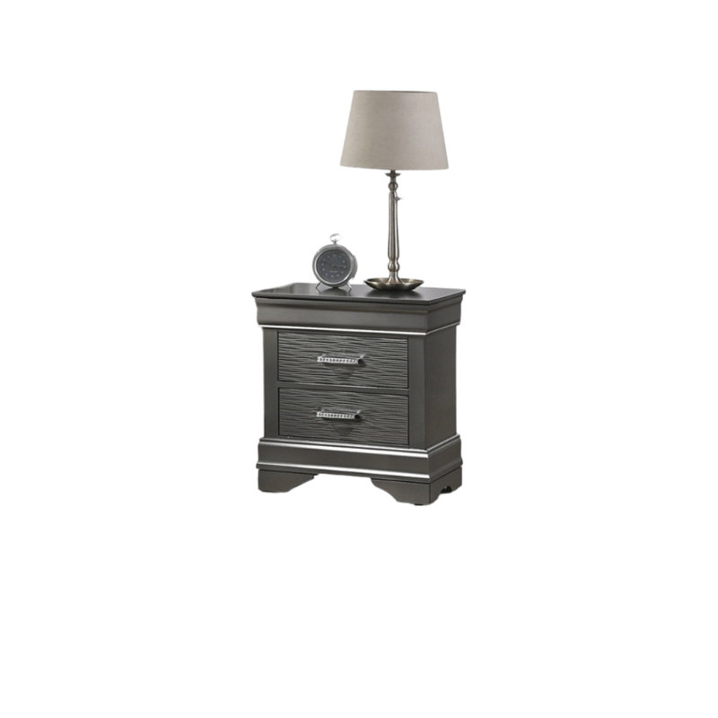 Table de chevet moderne moderne en bois avec table de chevet 2X tiroirs