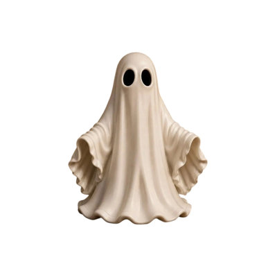 Ghost landscape Halloween Ghost Figurine Witch Ghost With LED Statue Printed Spooky Cute Tabletop Decor For Tiered Tray Fall Home Decor Gift