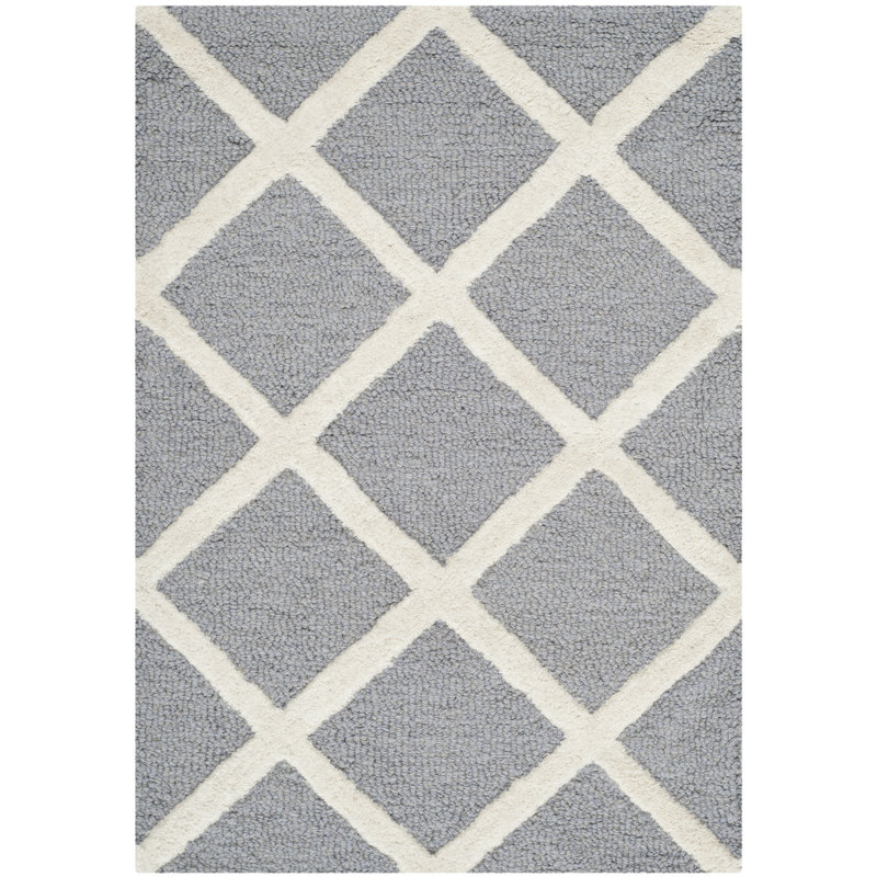 Griffin Geometric Wool Hand Woven Area Rug, Rectangle 61 x 91 cm