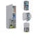 Bathroom Cabinet, With Two Internal Shelves, Two External Shelves And Single Door, White-1187824660