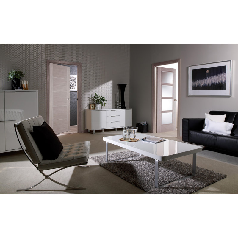 Vancouver 4L Light Grey Internal Door, 198.1 cm H x 68.6 cm W x 3.5 cm D