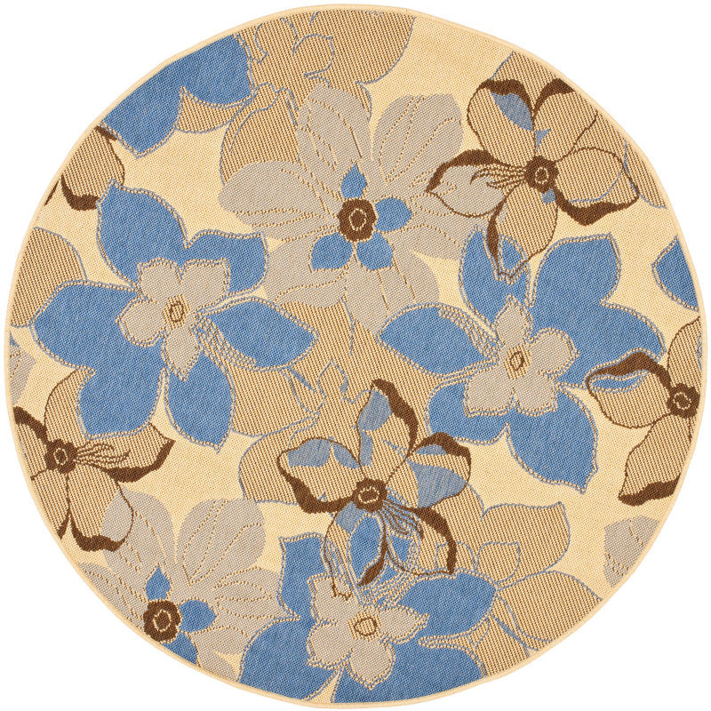 Herefordshire Performance Floral Rug, Round 6'7"