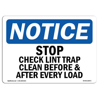 Stop Check Lint Trap Clean Before & after