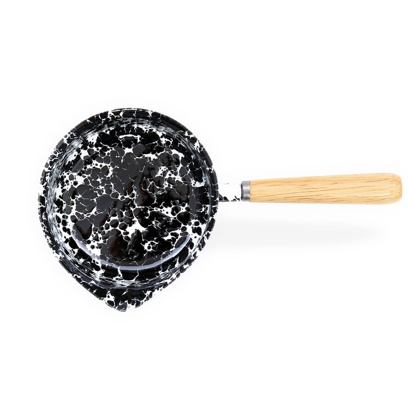 Crow Canyon Enamelware Sauce Condiment Server, Black