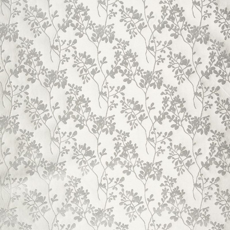 Floral Fabric, White/Silver