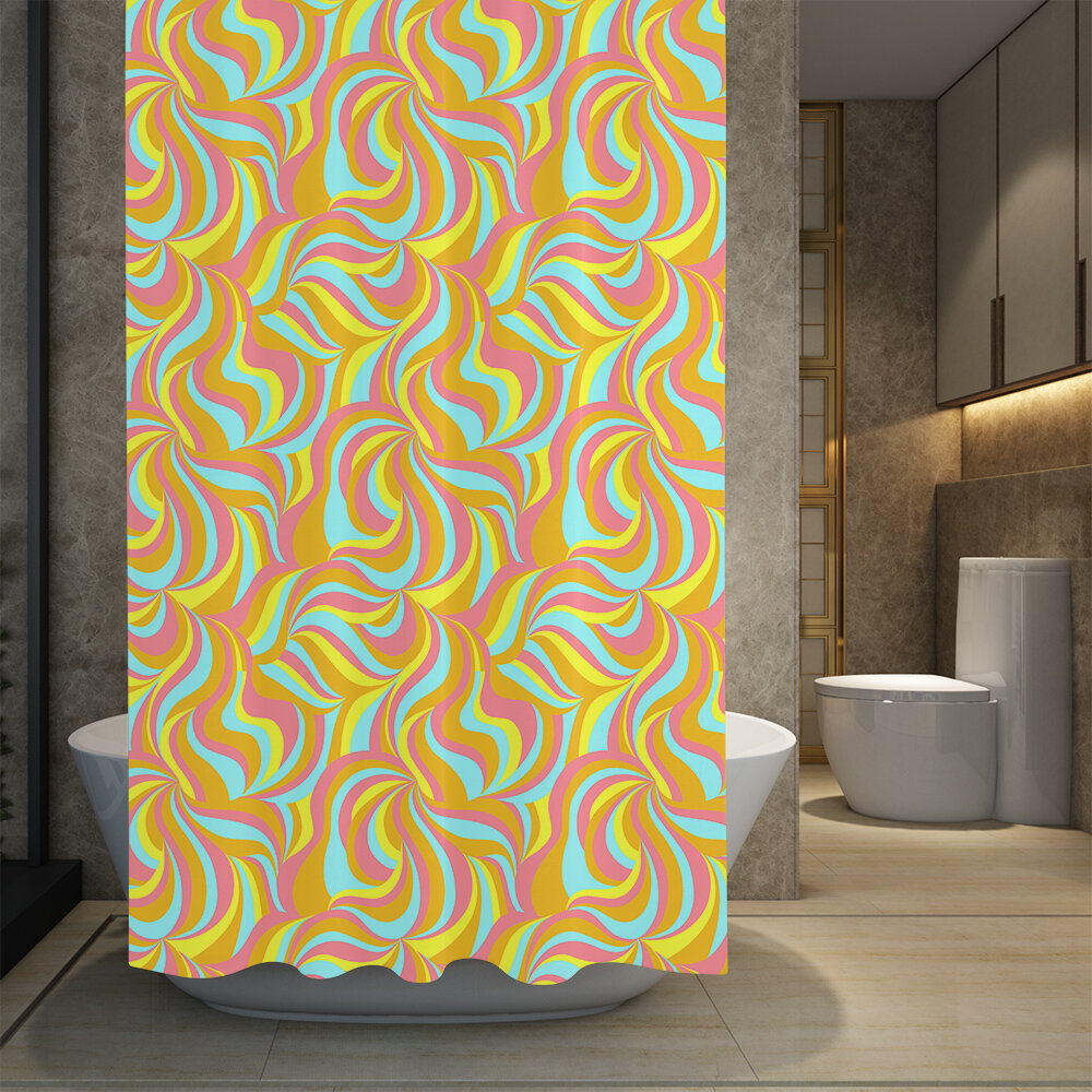 Orren Ellis Thimeo Abstract Shower Curtain Wayfair